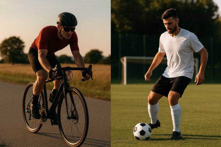 fodbold- og cykeltræning